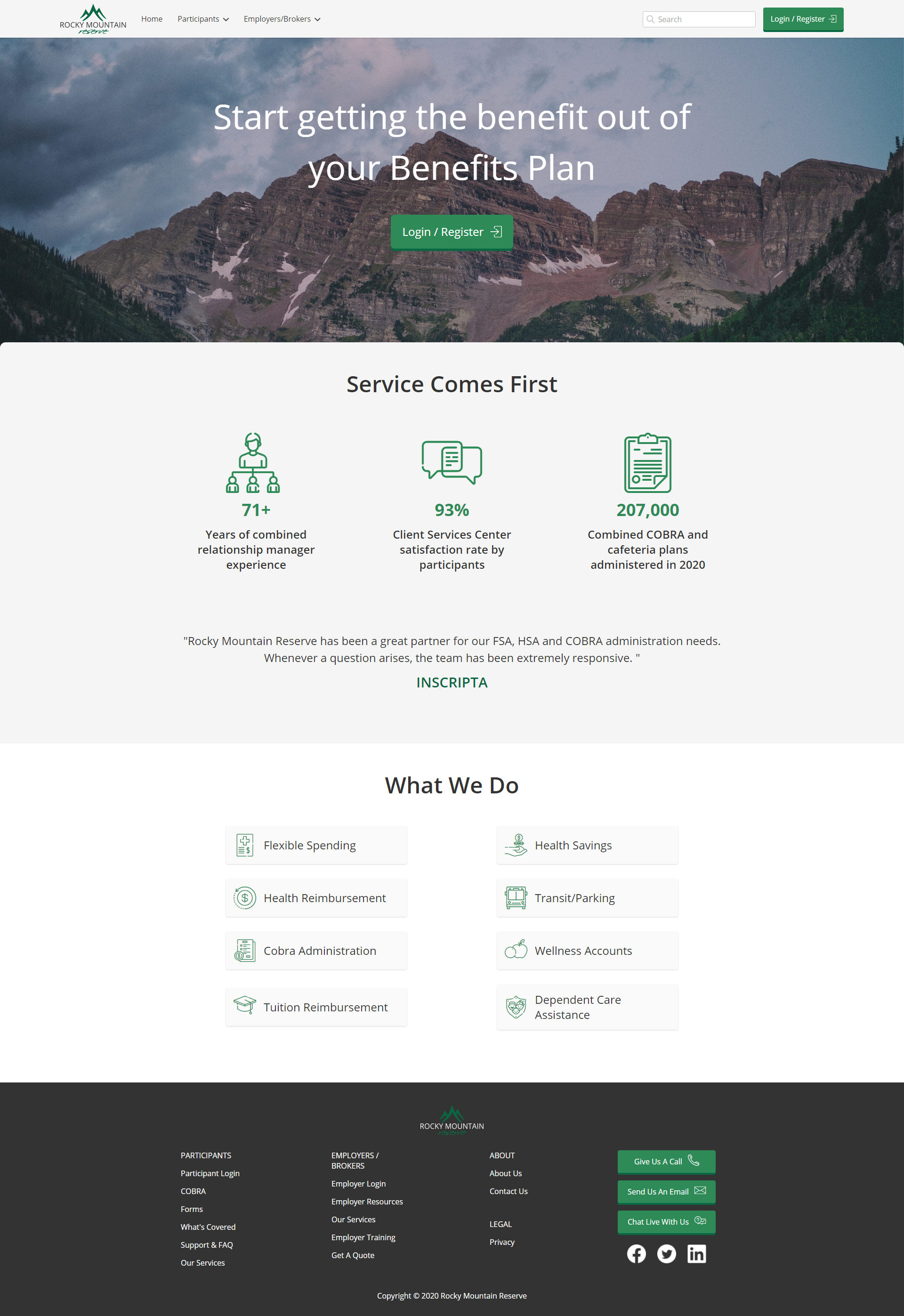 RMR Home Page Screenshot